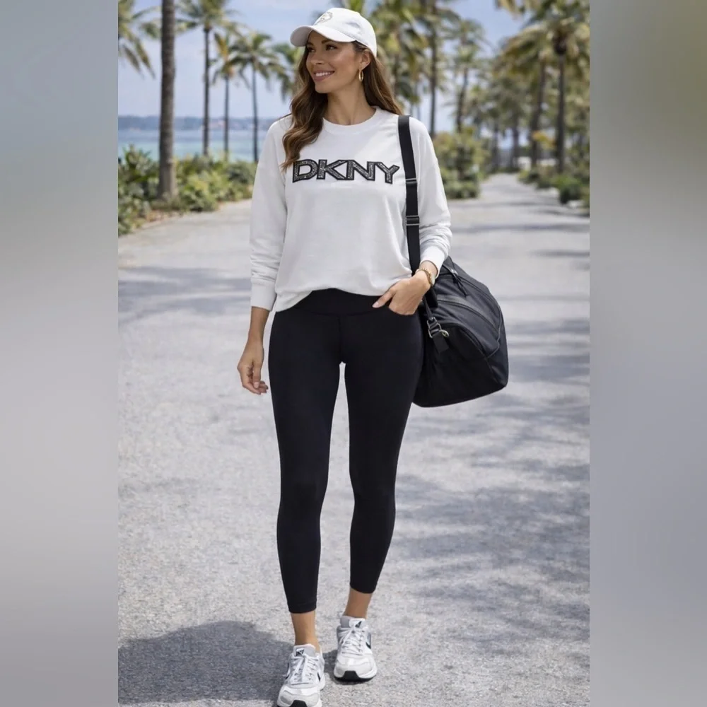 DKNY sequin logo sweatshirt